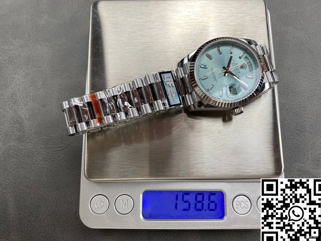 M128236-0009 QF Steel Factory Tungsten 36mm Date Day v5 Rolex Blue Dial 0328